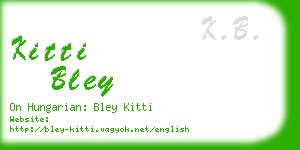 kitti bley business card